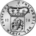 1774 Gulden Stück Silber Münze 2 1/2