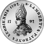 Silber Münze Patagon Lüttich 1792
