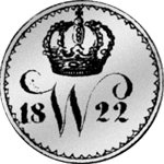 Münze Silber 1822 10 Cents Rückseite