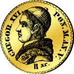 2 1/2 Scudi Gold Münze 25 Paoli 1835