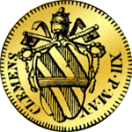 1735 Münze Gold Taler Scudo d´oro