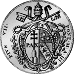 Halber Scudo Münze Silber 1802