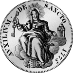 1775 Münze Silber Halber Scudo