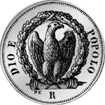 1849 2 Papeto Stück Münze Silber