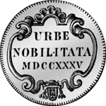 1735 Silber Münze Testone 