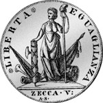 10 Lire Stück Silber Münze 1797