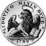 Halber Talaro Münze 1789 Silber