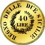 40 Lire Gold Münze 1813