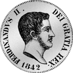 Silber Münze Scudo Piaster 12 Cartini Grani Tari 1842
