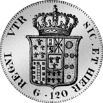 1842 Tari Grani Cartini Scudo Piaster Münze Silber 