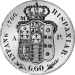 Halber Scudo Carlini Grani Tari Silber Münze 1796