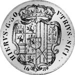 1689 Grani 50 Ducato Halber Silber Münze
