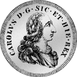 4 Carlini 40 Grani Silber Münze 1736