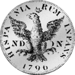 1790 Grani 2 Carlini 2 Münze Silber Rückseite