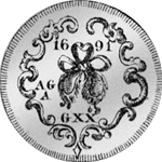 1691 Münze Silber 2 Carlini 20 Grani 