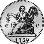 Rückseite Münze Silber 1759 1/2 Carlini 5 Grani