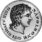 1813 Halbe Lira Silber Münze 