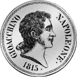 Fünf Lire Silber Münze Stück 1813