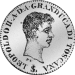 1848 Fiorino Silber Münze Lire Paoli