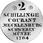 1764 Schilling Taler Silber Münze a 2 1/24 Vorderseite