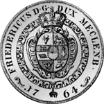 1764 Münze Silber 2/3 Taler 2 Markstück 32 lübische Schilling 1764 Vorderseite