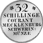 1764 Rückseite Schilling 2/3 Taler 2 Markstück 32 lübische Silber Münze