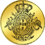 1805 6400 Reis Johannes Portugaleser Münze Gold Rückseite