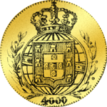 1818 Münze Gold Rückseite Lisbonin 4800 Reis