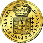 1712 Rückseite Gold Münze Lisbonin 4800 Reis