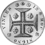 1821 Silber Münze 480 Reis Crusado novo Bildseite