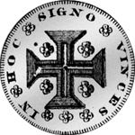 1829 Münze Silber 120 Reis Seis Vintens Crudados 1/4 Bildseite