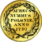 Dukaten Gold Münze Rückseite 1791