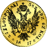 1817 Münze Silberrubel 3 3/4 Gulden Stück 25