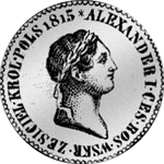 1835 Münze Silber Gulden Stück 30 Groszy Bildseite