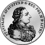Silber Münze Reichs Taler Bildseite 1766