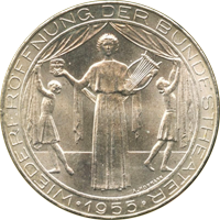 1955 Bundestheater Silbermünze