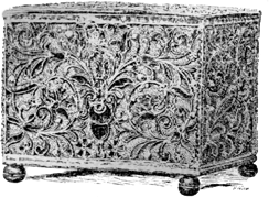 Kasten Drahtemail um 1700