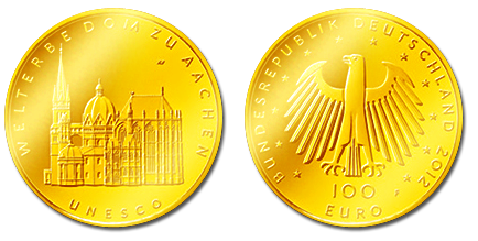 100 Euro Aachen Goldmünze 2012