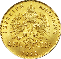 4 und 8 Gulden (Florin) Goldmünze