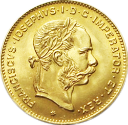 4 und 8 Gulden (Florin) Goldmünze
