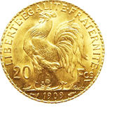 20 Francs Goldmünze Marianne & Hahn