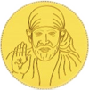 Shirdi Sai Baba Goldmünze aus Indien