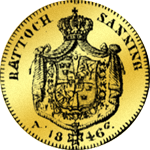 1846 Rückseite Gold Münze Dukaten 