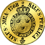 Rückseite Gold Münze Dukaten 1768