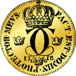 Rückseite Gold Dukaten Münze 1718