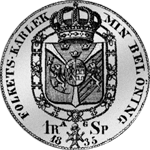 1835 Silber Münze Reichs Taler Spezies Rückseite