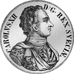 1718 Reichs Spezies Taler Silber Münze Bildseite