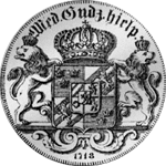 1718 Reichs Taler Silber Münze Rückseite
