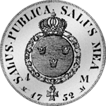 1752 Doppelter Karolin Silber Münze Rückseite