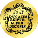 1715 Gold Münze Einfacher Dukaten 